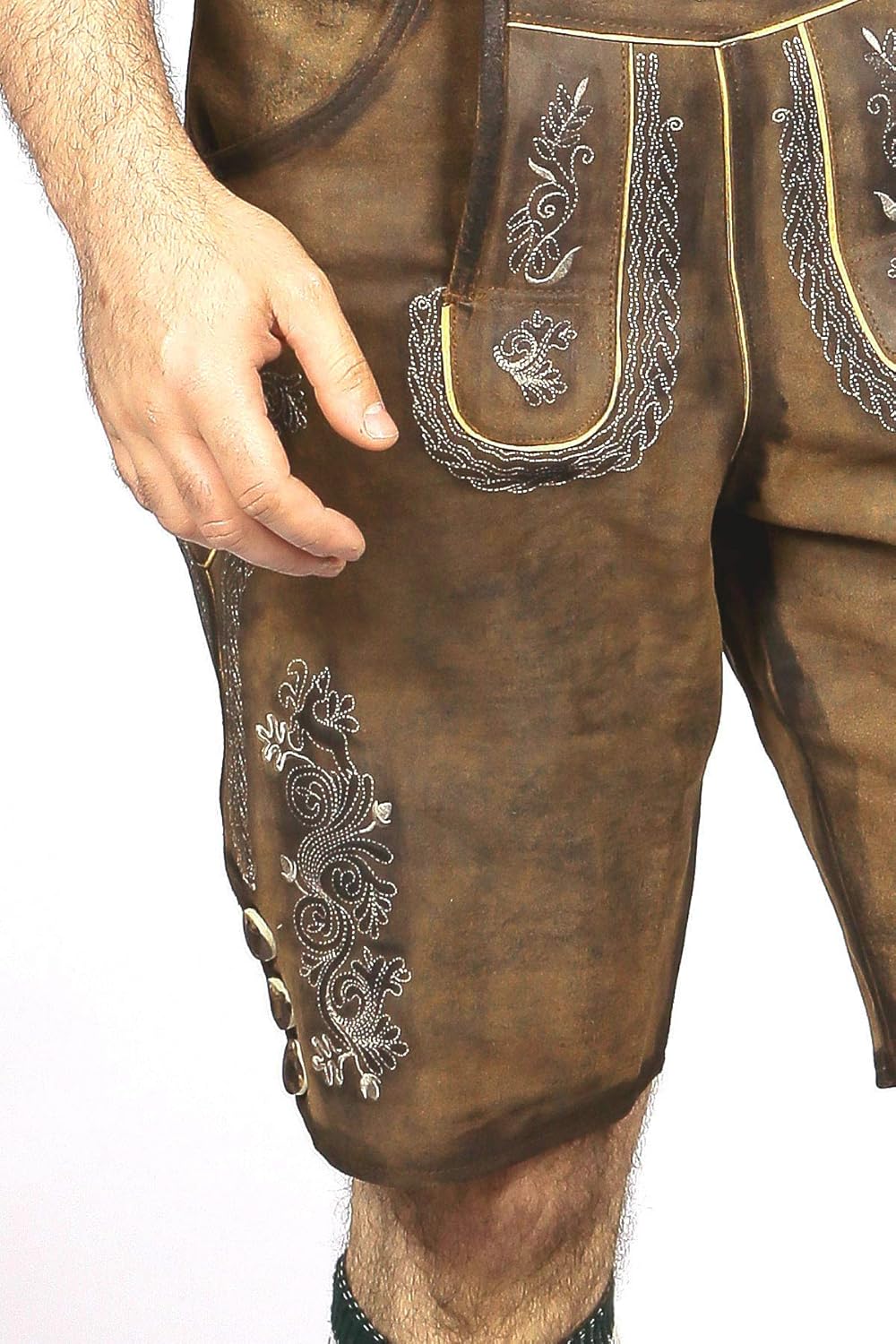 Oktoberfest Bavarian Short Lederhosen Men | Traditional Authentic German Outfit: Clothing