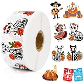 Day of the Dead Stickers, 1000Pcs Dia De Los Muertos Stickers | Halloween Stickers for Kids Adults, Cute Skull Stickers Halloween Party Favors for Kids Classroom Gifts