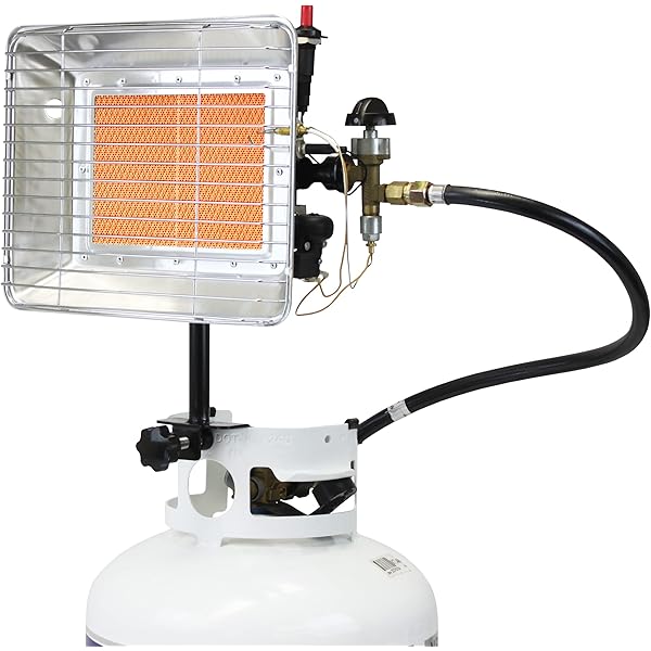Amazon.com: 15,000 BTU Single Tank Top Portable Propane Radiant Heater,Grey/Silver  : Patio, Lawn u0026 Garden