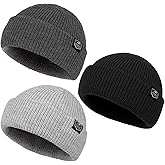 KIEPTOMIK Fisherman Beanie Roll-up Edge Trawler Beanie Skullcap Watch Hat Knit Short Cap