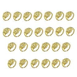 U7 Letter L Jewelry Copper Based Gold Plated