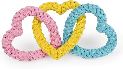 Petface Little Petface Rope Hearts Puppy Toy