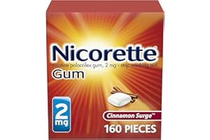 Nicorette 2 mg Nicotine Gum to Help Stop Smoking - Cinnamon Surge Flavored Stop Smoking Aid, 160 Count