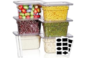 SVKLHY 1/9 Size 6 Inch Clear NSF Polycarbonate Food Pan-9 PCS[Food Grade][Hot&Cold Resistant] Commercial Food Pans with Lids, Restaurant Food Storage Containers Hotel Pan(BPA-FREE)