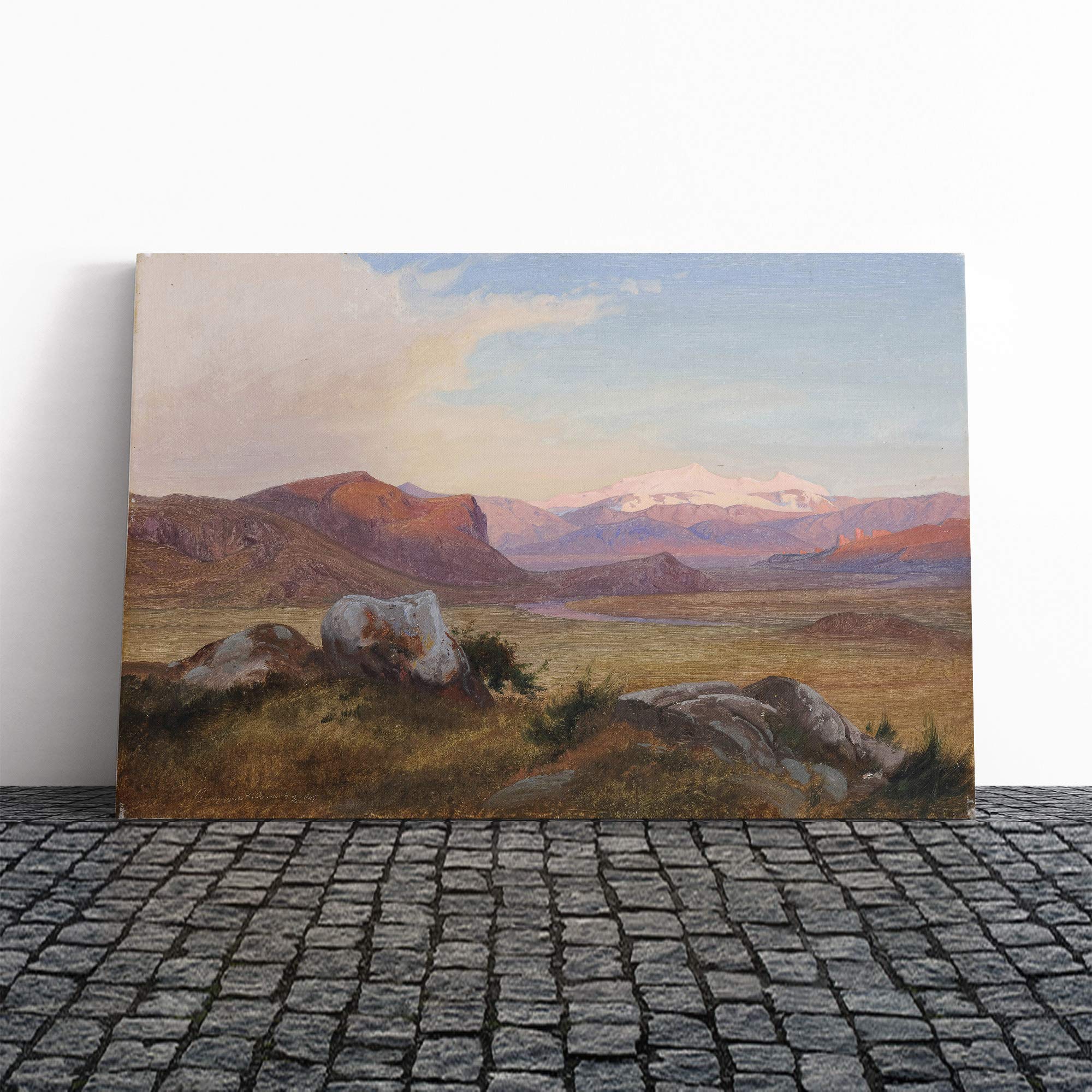 Johan Lundbye Scenery Canvas Print | Gallery Wrapped 30mm Frame Wall Art | 20x14 inches | Ready to Hang | Modern Picture | Living Room Bedroom Lounge Office