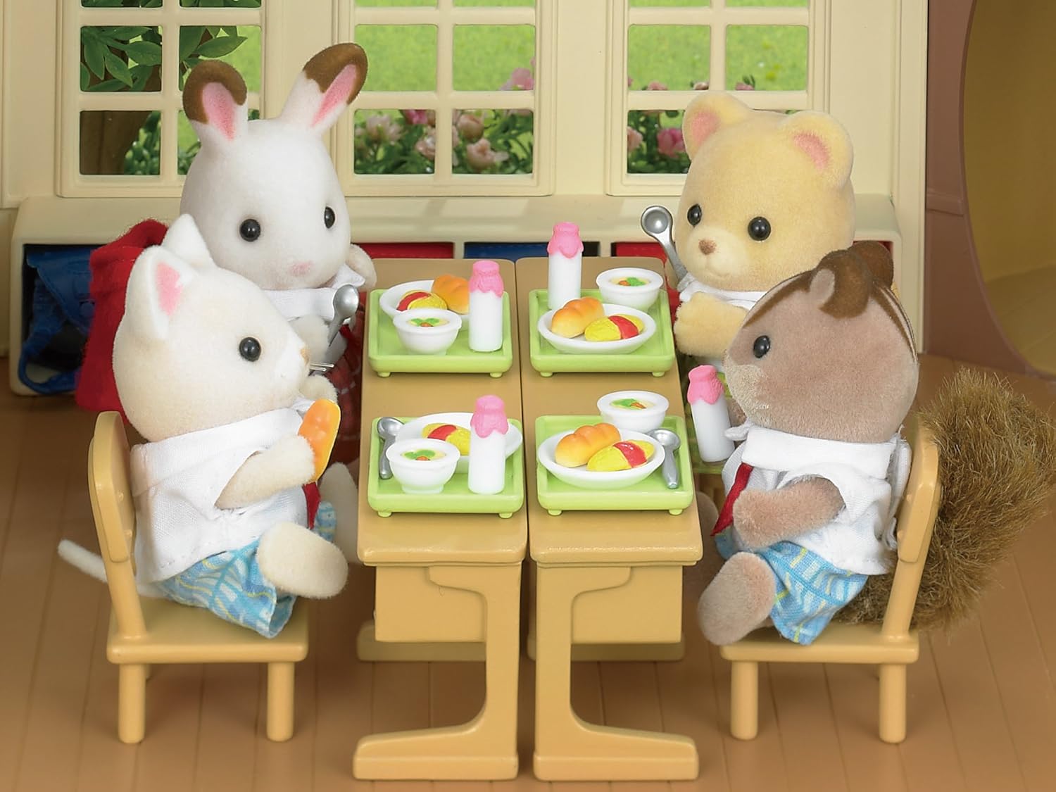 sylvanian school lunch set