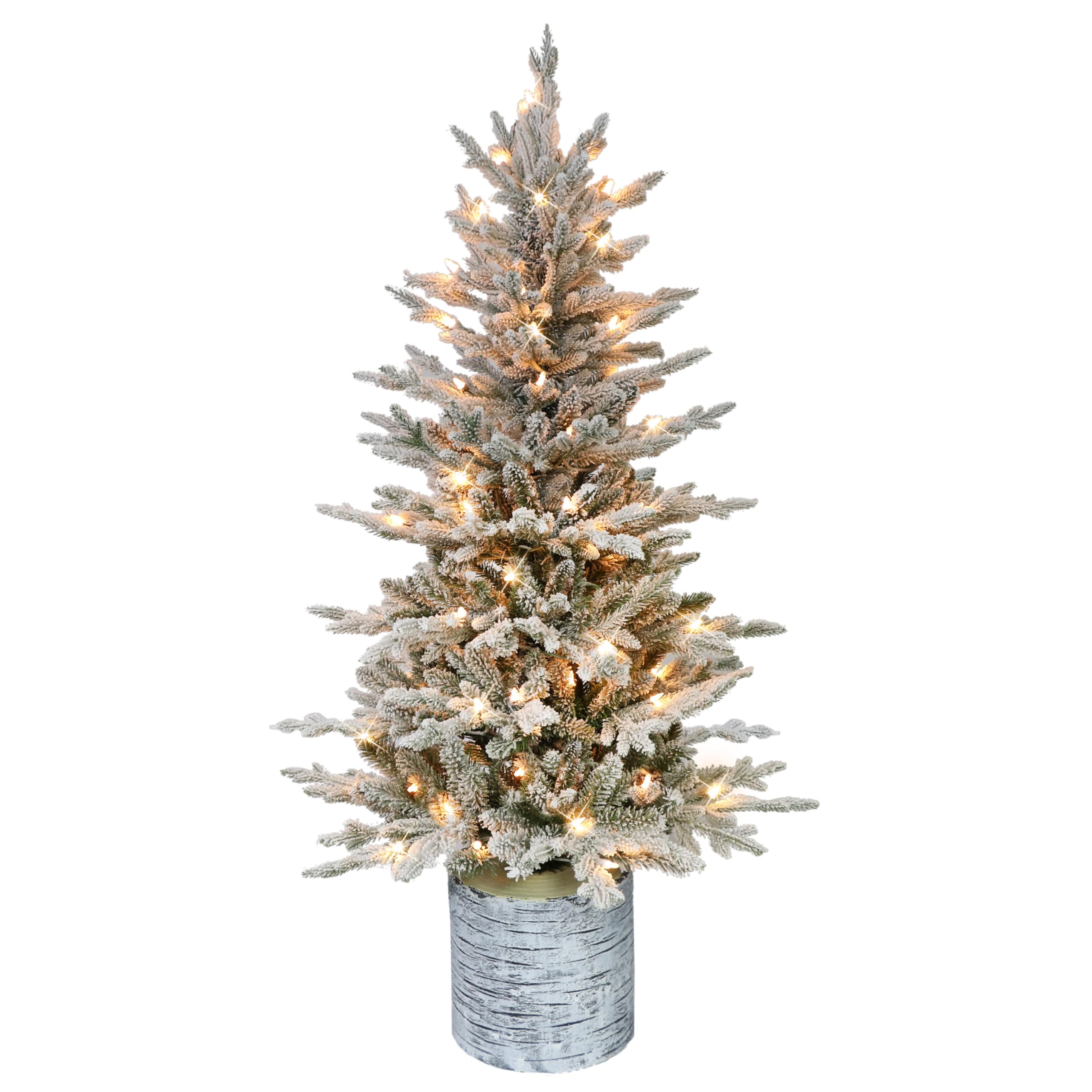 Photo 1 of *Missing Parts! - See clerk notes*
Puleo International 4.5ft Pre-Lit Potted Flocked Arctic Fir Christmas Tree with 70 Clear Lights, 419 Realistic Dense Branch Tips, Easy Setup Artificial Trees with Sturdy Metal Stand