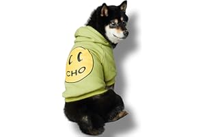 ChoChoCho Smiley Dog Hoodie Stylish Dog Clothes Smiley Face Sweater Cotton Sweatshirt Fashion Outfit for Dogs Cats Puppy Small Medium Large (M, Avocado Green)