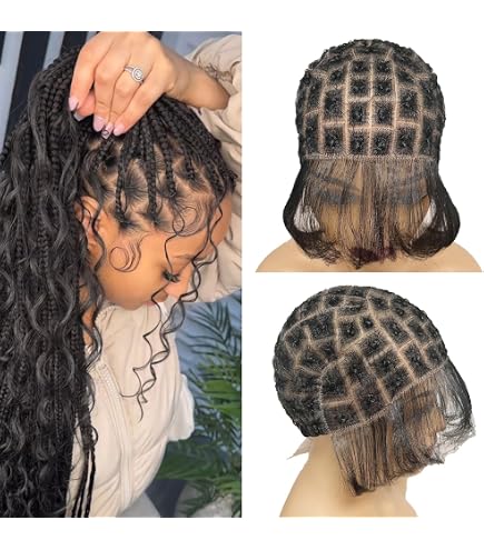 Amazon.com: Ailsa Braided Wig Cap - Double Full Lace Crochet  display picture 1