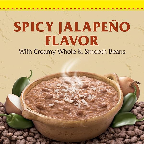 ROSARITA SPICY JALAPEÑO REFRIED BEANS, 16 OZ