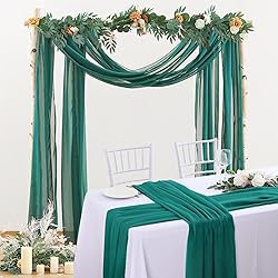 Wedding Arch Draping Fabric,1 Panel 18FT Emerald
