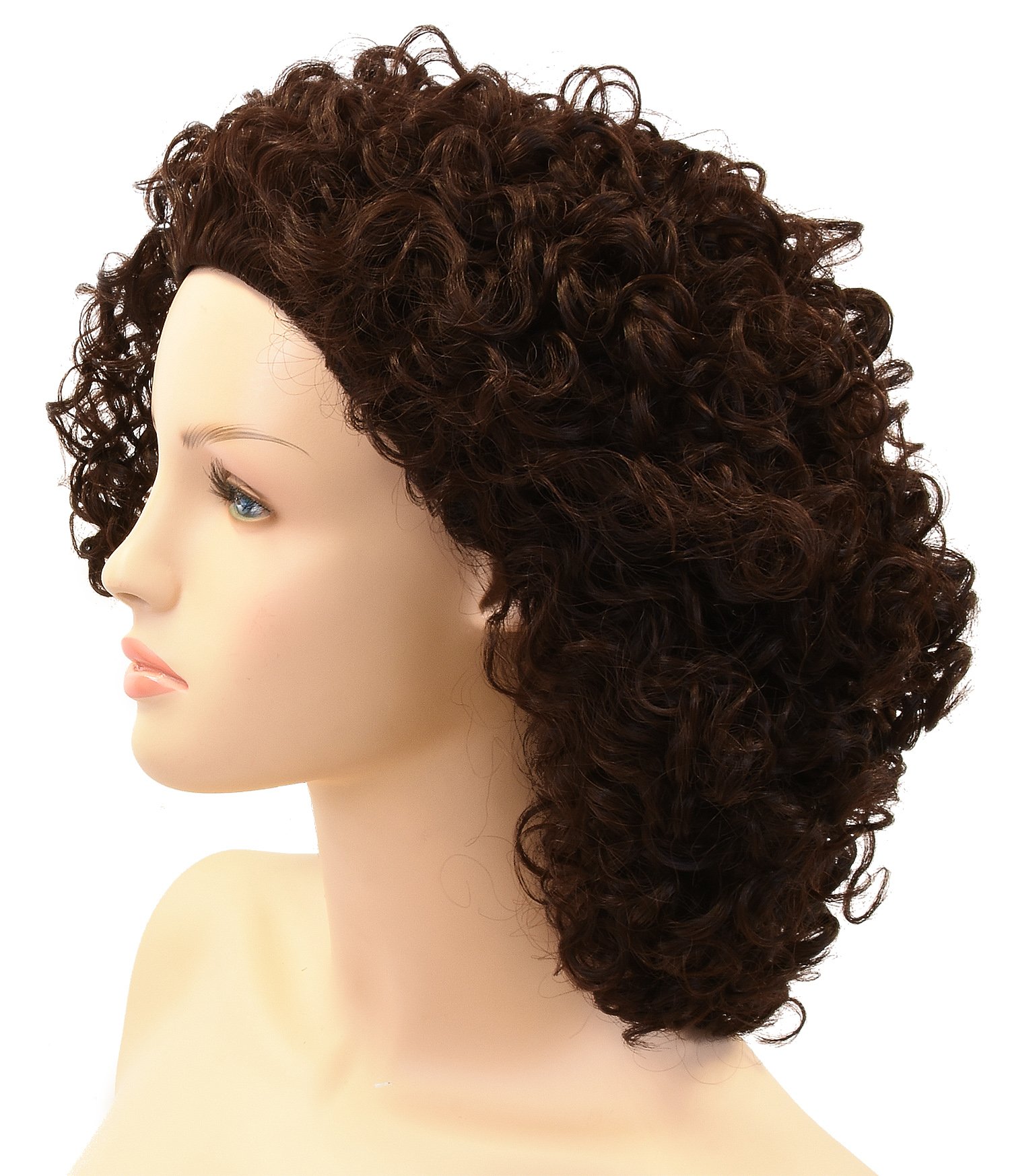 Synthetic Afro Curly Wigs for Black Women,Short Kinky Hair Wig African American Brazilian