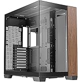 Antec C8 Wood Full-Tower E-ATX PC Case, Wooden Front Panel, No Fans | Wooden Front Panel, Seamless Tempered Glass Front &amp; Side Panels, RTX 40 Series GPU Support, 360mm Radiator Support, Type-C