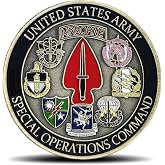 US Army Special Operations Command Challenge Coin - Military Coin Collectible for Veterans &amp; Enthusiasts