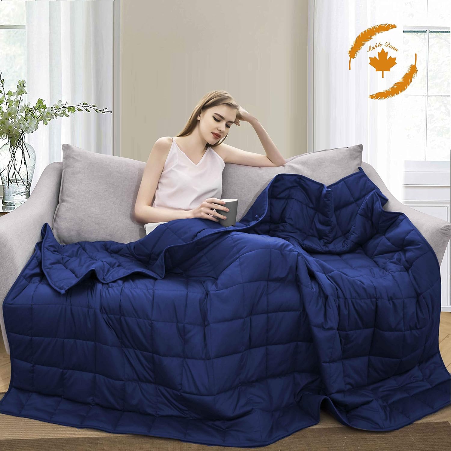 Amazon.com: Maple Down Weighted Blanket for Kids 7 lbs Heavy Blanket