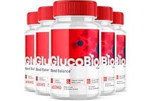 VYTAX (5 Pack) Glucobio Capsules, Gluco Bio Support Formula Balance Pills All Natural Supplement, Glucobion Pastillas Capsulas Official Extra Strength Manage Glucovio Pressure Reviews Non GMO (300 Count)