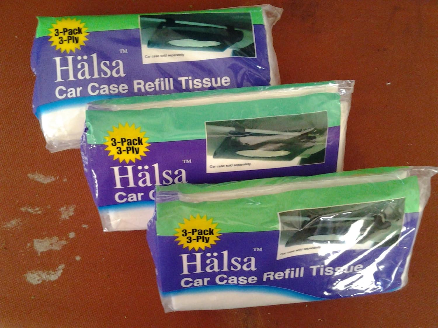 Halsa Car Case Visor Refill 3 Ply Tissue Wipes3 Packs in a Bag 3 Bags