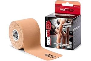 RockTape Go Standard Adhesive Pre-Cut Kinesiology Tape (Beige)