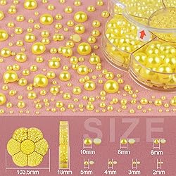 Nail Art Flat Back Half Round Pearl Kits 21, 1 Box