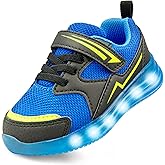 YESKIS Toddler Boys Girls Light Up Shoes LED Flashing Lightweight Mesh Breathable Adorable Running Sneakers for Toddler and Little Kid