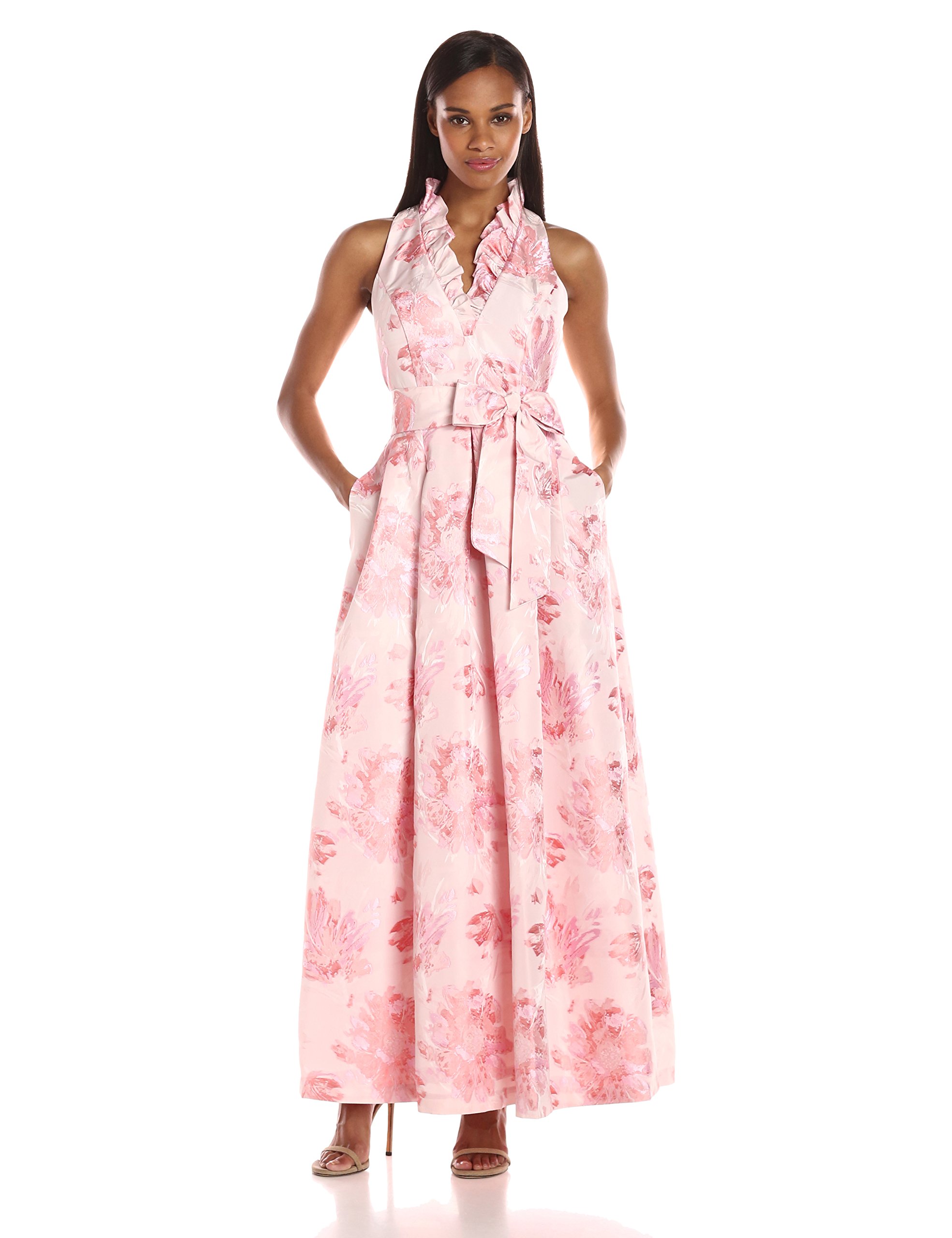 Jessica Howard Women's Ruffle Neck Ballgown