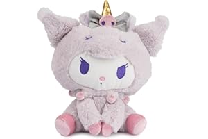 GUND Sanrio Kuromi Unicorn Plush Toy, Premium Stuffed Animal for Ages 1 and Up, Purple, 6”