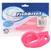 Fishbites E-Z Longer Lasting Shrimp Scented Saltwater Bait &ndash; 1/2" Wide x 12" Cut-to-Size Strips &ndash; Fiber-Mesh Reinforced, Stays on Hook for Surf Casting &amp; Jigging &ndash; Fishing Gear