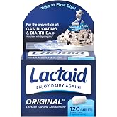 Lactaid Original Strength Lactose Intolerance Caplets, 120 Ct