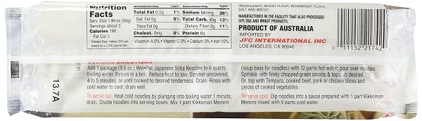 WELPAC SOBA NOODLES, 9.5 OUNCE