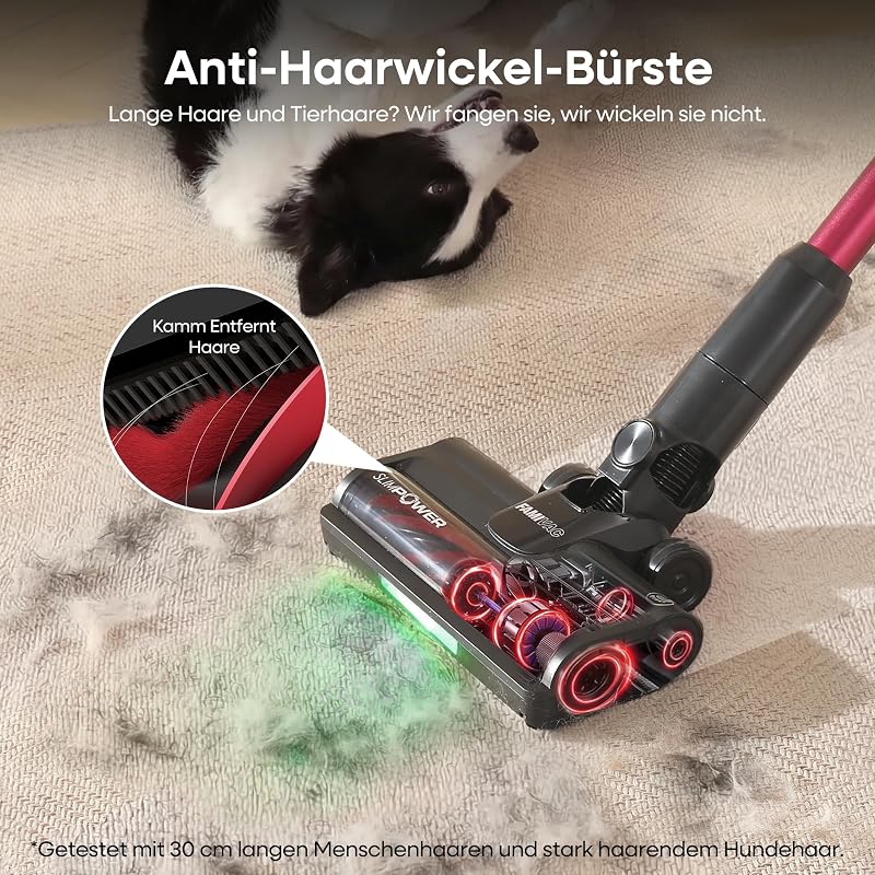 Akku Staubsauger Kabellos 60KPa für Tierhaare/Teppiche/Hartböden — Foto 7 von 8