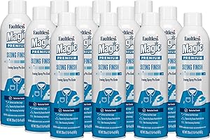 Magic Sizing Spray Light Body – No Flaking or Clogging! - Wrinkle Release Spray – 20oz Iron Spray for Clothes (Pack of 12) – Fresh Linen Scent Finishing Spray