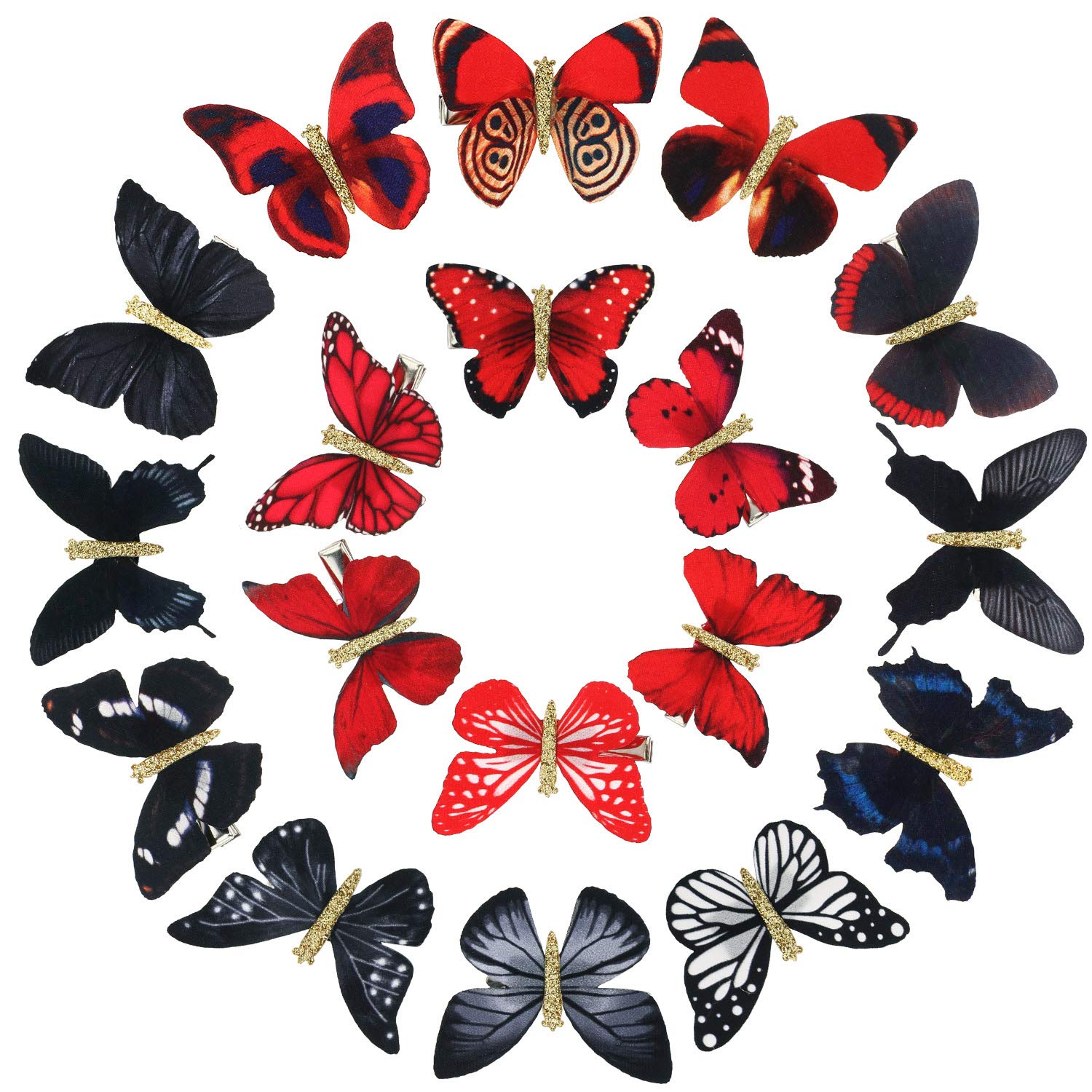 Boao 18 Pieces Glitter Butterfly Hair Clips for Teens Women Hair Accessories (Trendy Styles) — image 1