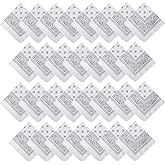 30 Pcs Bandanas Bulk Paisley Bandanas Unisex Cowboy Head Wrap Scarf Headband Handkerchief for Women Men