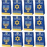 12PCS Hanukkah Party Favor Bags - Happy Holiday Chanukah Birthday Party Supplies Favors Decorations Gift Bags