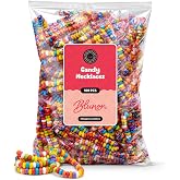 Candy Necklaces Individually Wrapped - 100 Count Bulk Candy Jewelry Party Favors