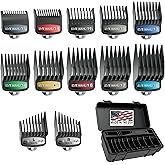 Wahl Genuine SECURE-SNAP Colored Metal Clip Guard Set, 12 Guards &amp; Caddy | Metal Clip Guide Comb Set For Wahl Clippers, 12 Clipper Guards, Lengths 1/16"-1", Genuine Wahl Accessory &ndash; Model 3291-300