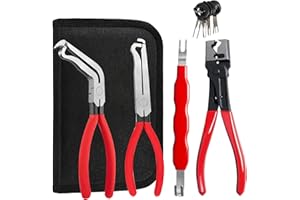 5PCS Electrical Disconnect Pliers Set, 37960 Straight +37980 60° +13120 Electrical Disconnect Pliers for Cars, Automotive Con