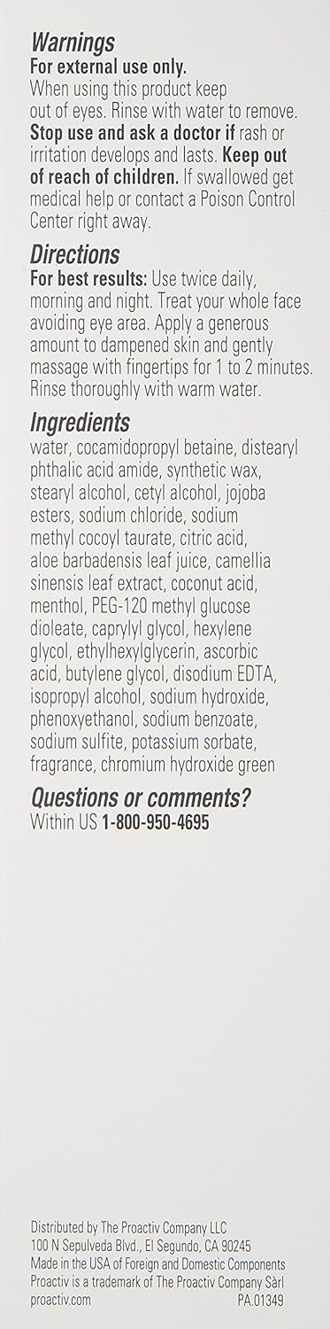 ProactivMD Exfoliating Face Wash - Gentle And Hydrating Facial Cleanser And Acne Treatment For Sensitive Skin, 6 oz.: Beauty
