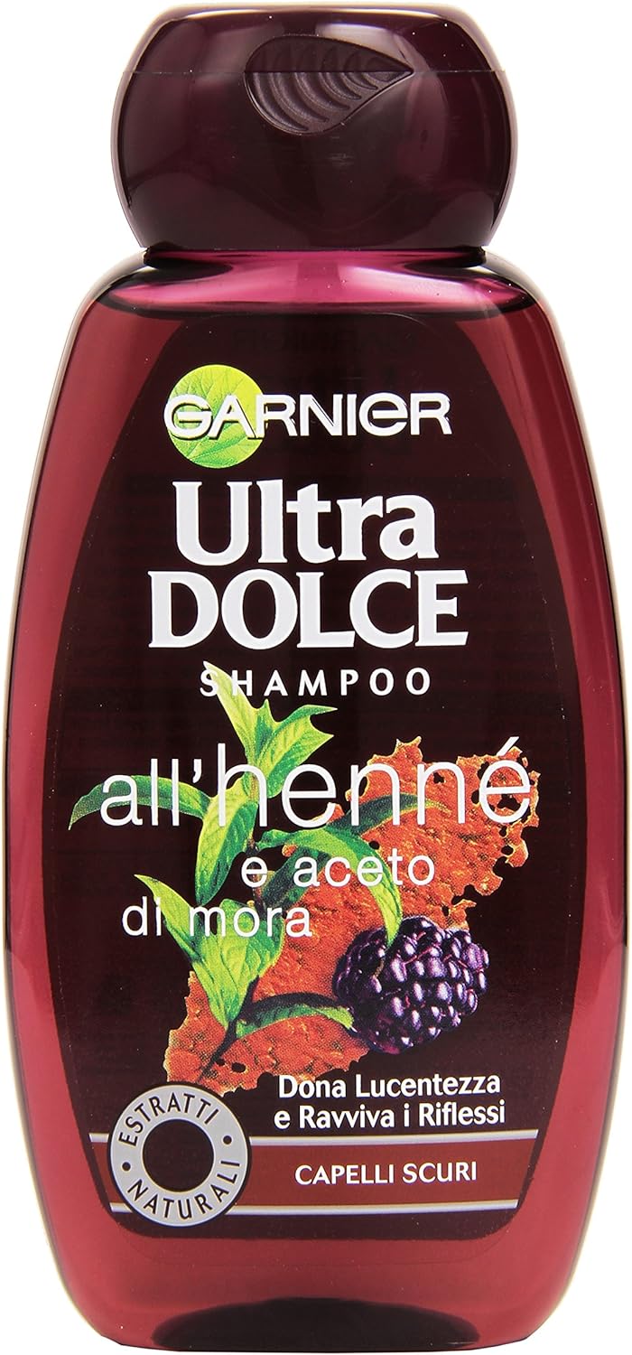 Garnier Ultra Dolce Henné e Aceto di Mora Shampoo per Capelli Scuri