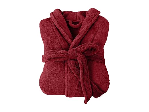 laken24 Bademantel mit Schalkragen - Kuschelfleece für Damen und Herren 778.993