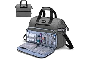 CURMIO Medical Bag, Doctor Bag with Padded Laptop Sleeve, Nurse Tote Bag with Hard Wire Opening for Home Visits, Health Care,