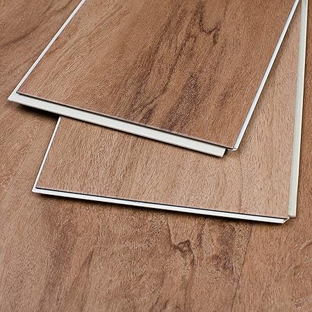 Maykke Rustic Oak 18 Sq Ft Luxury Vinyl Interlocking Plank Flooring 48x6 Inch Pack Of 8 Easy Installation Hardwood Wood Grain Jha1020102
