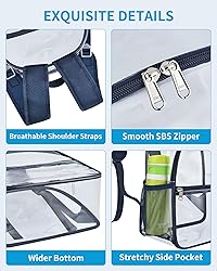 Paxiland Clear Backpack Stadium Approved 12×12×6