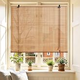Bamboo Blinds 23x48 inch Bamboo Roman Shades for Indoor Windows Outdoor Patio,Light Filtering Sunshade Roll Up Window Shades,Easy to Install