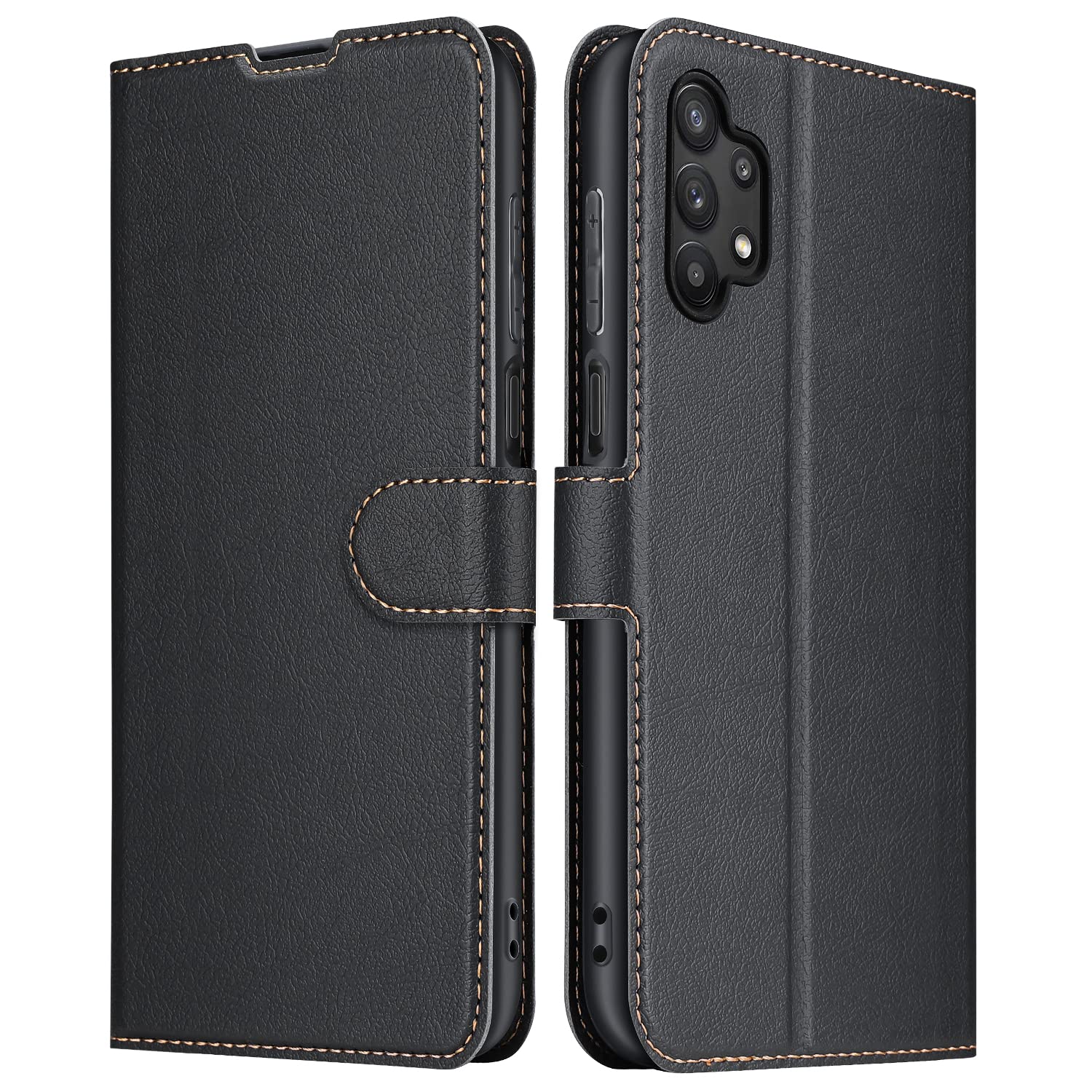 ELESNOW Phone Case for Samsung Galaxy A32 5G, Flip Wallet PU Leather Card Holder with RFID Blocking Magnetic Closure Stand Cover for Samsung Galaxy A32 5G (Black) — image 1