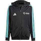 adidas Boys Mercedes - AMG Petronas Formula 1 Team Full Hooded Track Top, Black/White, Small