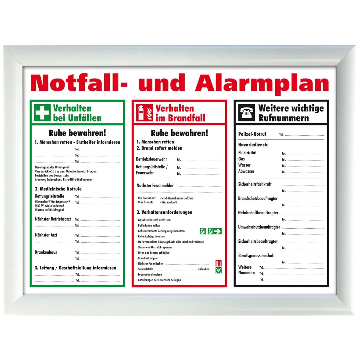 Kaufdeinschild A3 Schwarzer Rahmen Schild Aushang Notfallplan Alarmplan Gerahmt Zum Beschriften Etiketten Register Stempel Buromaterial
