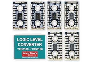 Lonely Binary 6pc TXB0108 TXS0108 Gold Edition 8 Channel Bidirectional Voltage Level Shifters (3X TXB0108 + 3X TXS0108) Logic Level Conversion SPI I2C for Logic Conversion Arduino Raspberry Pi ESP32