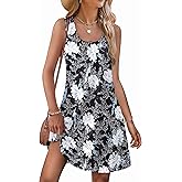 AI'MAGE Womens Swimsuit Coverup Hollow Out Bathing Suit Cover Up Sleeveless Bikini Beach Cover Up Tank Dress S-3XL