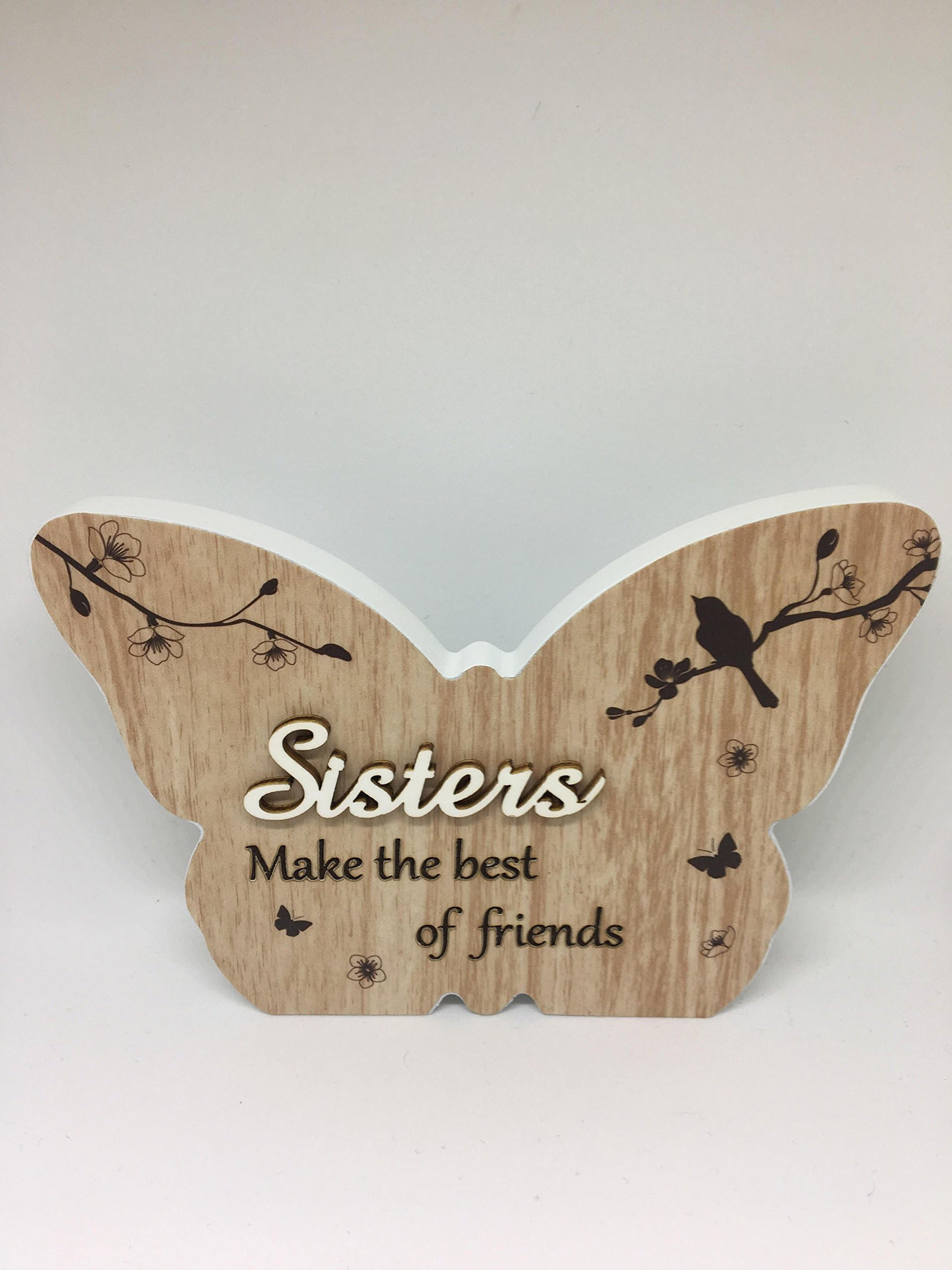 Woodlove Butterfly Plaque - Sisters